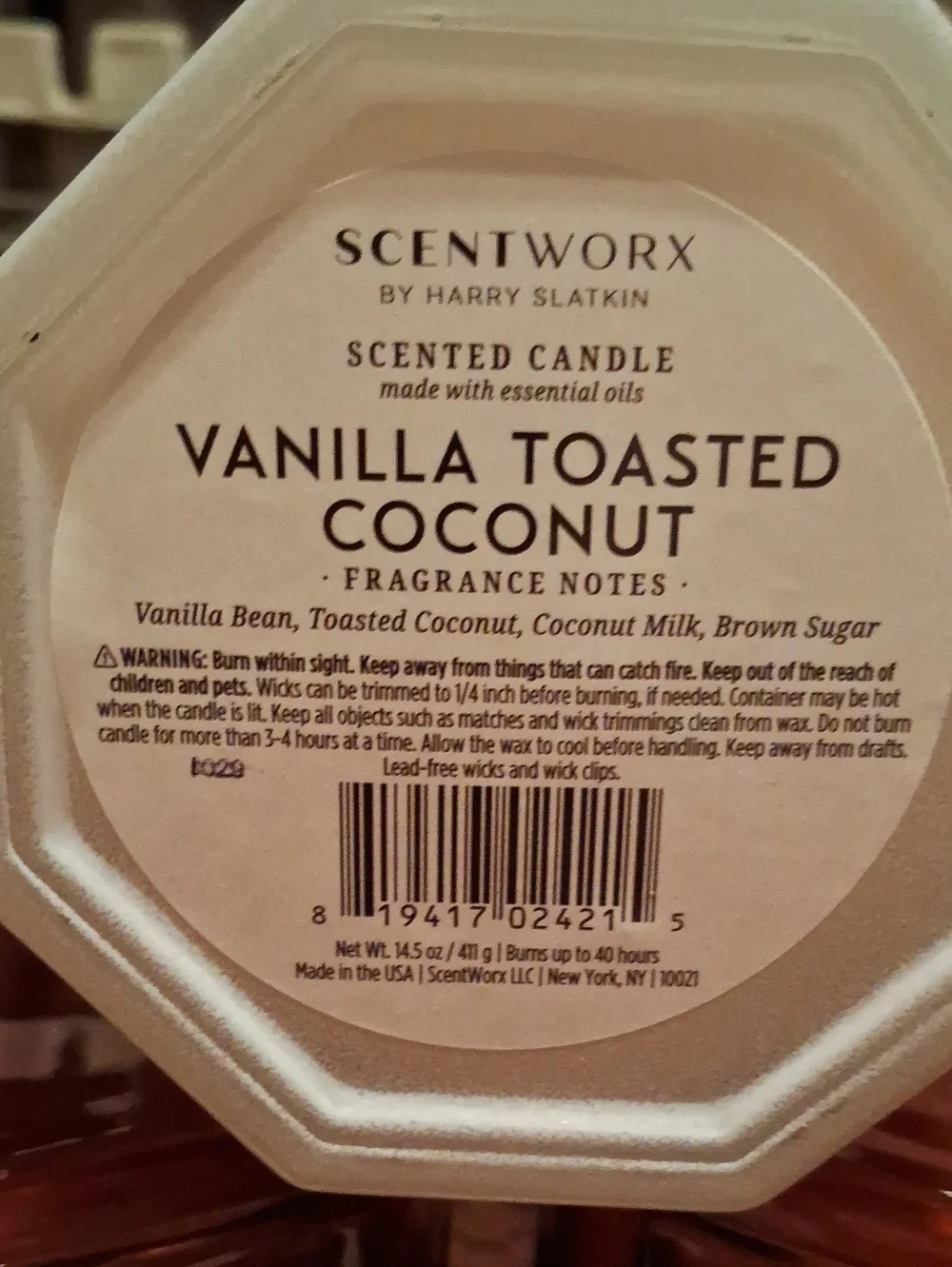 Scentworx Vanilla Toasted Coconut